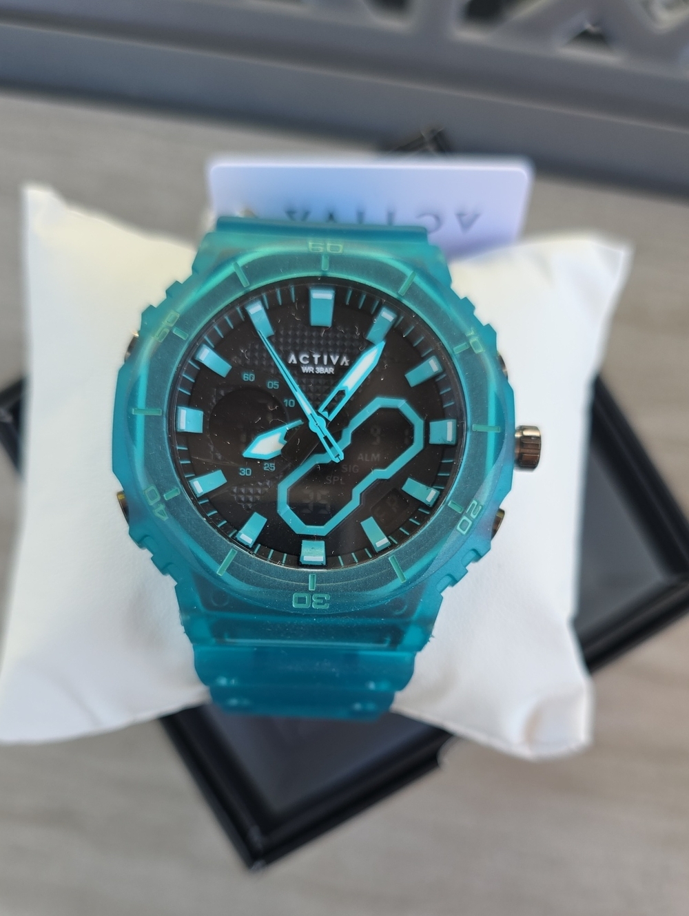 741.  Activa Exon X Invicta Digital Men's Watch - 48mm. Teal. Blue (ACW81